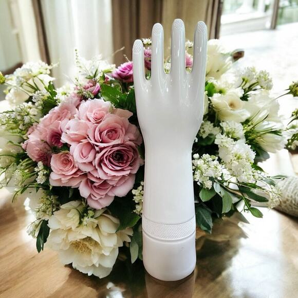 Vtg. Porcelain Latex Glove Mold General Porcelain 1982 Urban Industrial Decor - Picture 4 of 16